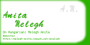 anita melegh business card